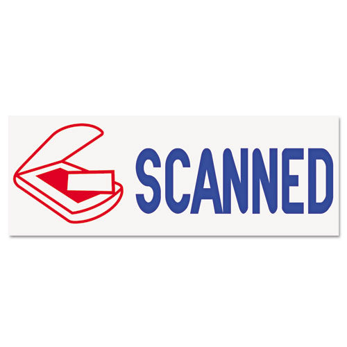 Pre-inked Shutter Stamp, Red-blue, Scanned, 1 5-8 X 1-2