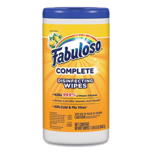 Multi Purpose Wipes, Lemon, 7 X 7, 90-canister