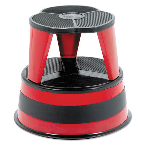 Kik-step Steel Step Stool, 2-step, 350 Lb Capacity, 16" Dia. X 14.25h, Slate