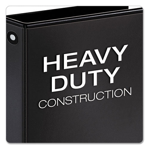 Premier Easy Open Clearvue Locking Round Ring Binder, 3 Rings, 1" Capacity, 11 X 8.5, Black