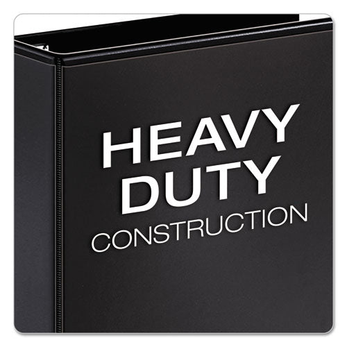 Premier Easy Open Clearvue Locking Round Ring Binder, 3 Rings, 2" Capacity, 11 X 8.5, Black