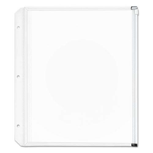 Expanding Zipper Binder Pockets, 11 X 8 1-2, Clear, 3-pack