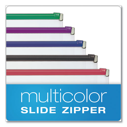 Expanding Zipper Binder Pocket, 11 X 8.5, Assorted Colors, 5-pack