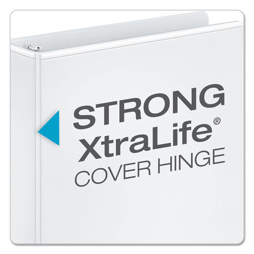 Performer Clearvue Slant-d Ring Binder, 3 Rings, 1" Capacity, 11 X 8.5, White