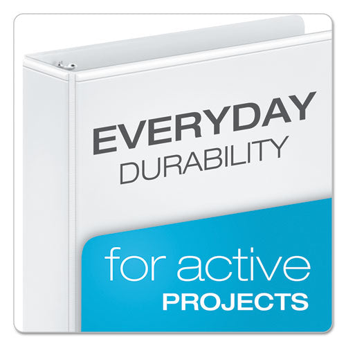 Performer Clearvue Slant-d Ring Binder, 3 Rings, 1" Capacity, 11 X 8.5, White