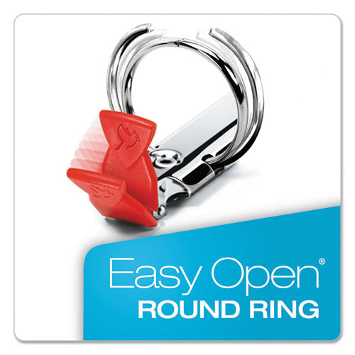 Premier Easy Open Locking Round Ring Binder, 3 Rings, 2" Capacity, 11 X 8.5, Black