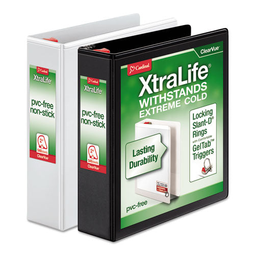 Xtralife Clearvue Non-stick Locking Slant-d Ring Binder, 3 Rings, 3" Capacity, 11 X 8.5, White