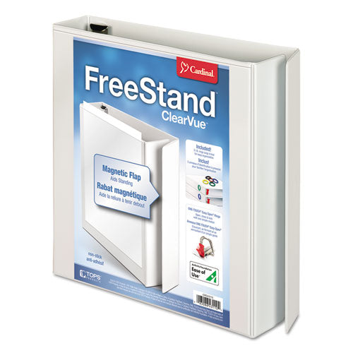 Freestand Easy Open Locking Slant-d Ring Binder, 3 Rings, 1.5" Capacity, 11 X 8.5, White