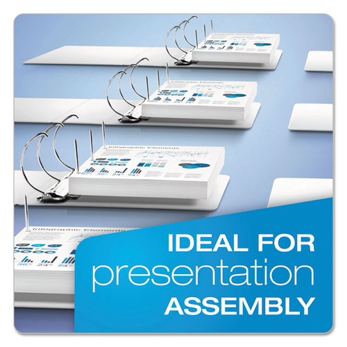 Expressload Clearvue Locking D-ring Binder, 3 Rings, 1.5" Capacity, 11 X 8.5, White