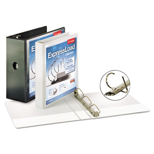 Expressload Clearvue Locking D-ring Binder, 3 Rings, 1.5" Capacity, 11 X 8.5, White