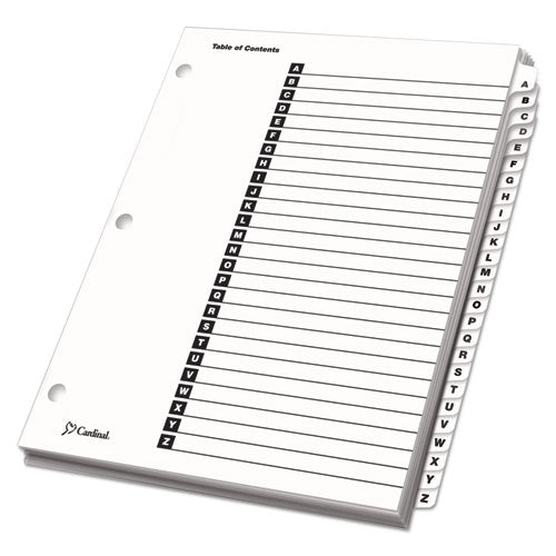 Onestep Printable Table Of Contents And Dividers, 26-tab, A To Z, 11 X 8.5, White, 1 Set