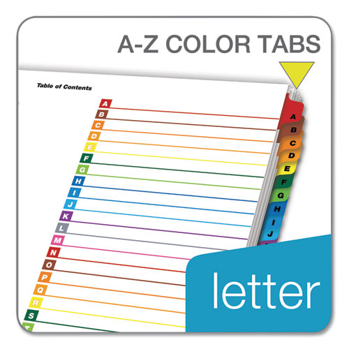 Onestep Printable Table Of Contents And Dividers, 26-tab, A To Z, 11 X 8.5, White, 1 Set