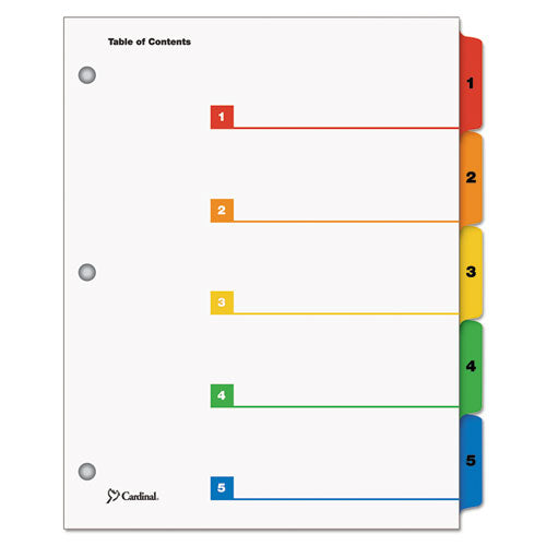 Onestep Printable Table Of Contents And Dividers, 8-tab, 1 To 8, 11 X 8.5, White, 1 Set