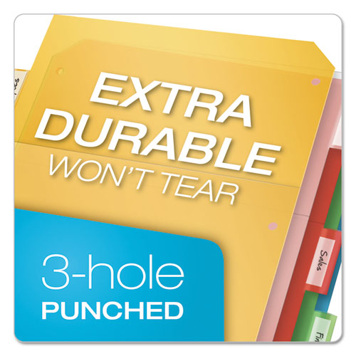 Poly Ring Binder Pockets, 11 X 8 1-2, Letter, Assorted Colors, 5-pack