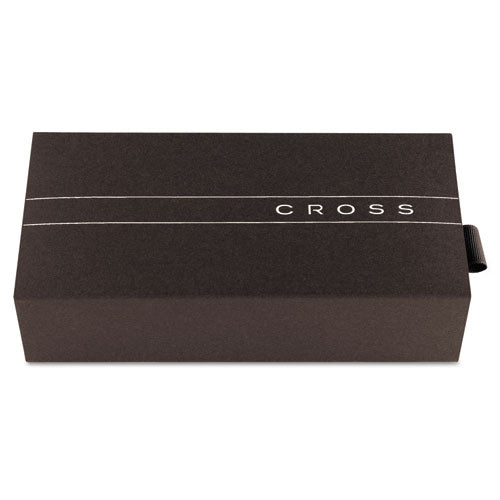 Classic Century Ballpoint Pen And Pencil Set, Medium Black Pen, Black Hb Pencil, Black-gold Barrel