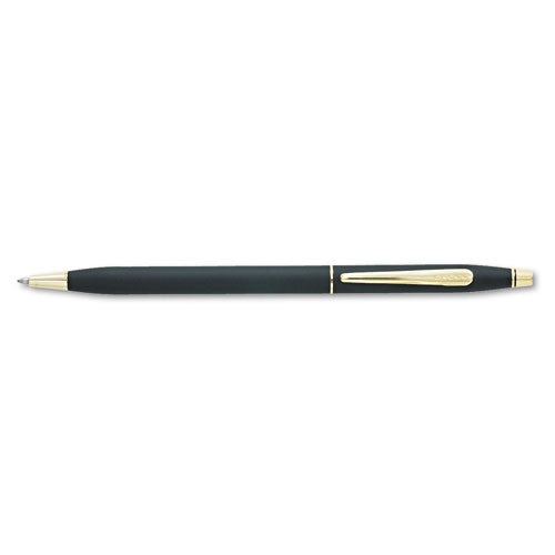 Classic Century Twist-action Ballpoint Pen Gift Box, 1mm, Black Ink, Black-gold Barrel