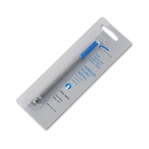 Refill For Cross Selectip Porous Point Pens, Bullet Tip, Fine Point, Blue Ink