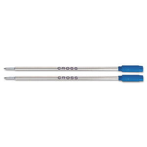 Refill For Cross Ballpoint Pens, Medium Point, Blue Ink, 2-pack