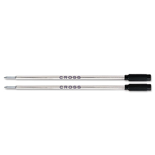 Refill For Cross Ballpoint Pens, Medium Point, Black Ink, 2-pack