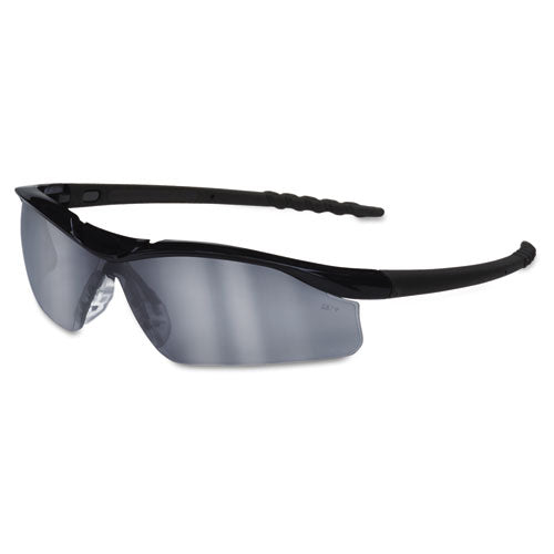 Dallas Wraparound Safety Glasses, Black Frame, Gray Indoor-outdoor Lens