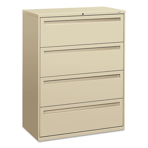 700 Series Four-drawer Lateral File, 42w X 19.25d X 53.25h, Putty