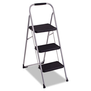 3-step Big Step Folding Stool, 200 Lb Capacity, 17.75w X 28d X 45.63h, Light Gray