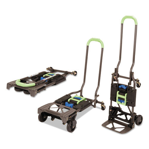 2-in-1 Multi-position Hand Truck And Cart, 16.63 X 12.75 X 49.25, Blue-green