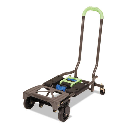 2-in-1 Multi-position Hand Truck And Cart, 16.63 X 12.75 X 49.25, Blue-green