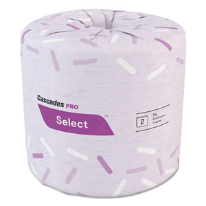 Select Standard Bath Tissue, 2-ply, White, 4.25 X 3.25, 500 Sheets-roll, 96 Rolls-carton