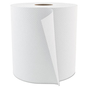 Select Roll Paper Towels, 1-ply, 7.875" X 800 Ft, White, 6-carton