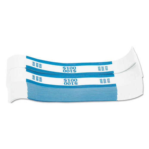 Currency Straps, Blue, $100 In Dollar Bills, 1000 Bands-pack