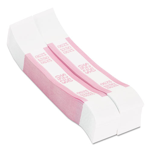 Currency Straps, Pink, $250 In Dollar Bills, 1000 Bands-pack