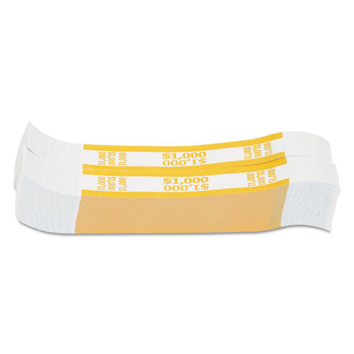 Currency Straps, Yellow, $1,000 In $10 Bills, 1000 Bands-pack