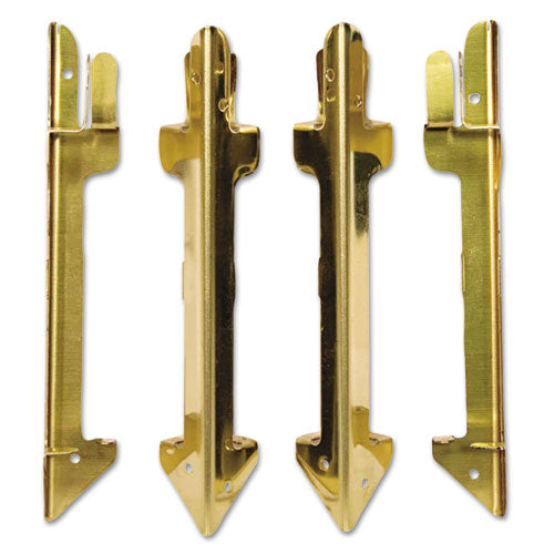 Hardwood Stackable Desk Tray, Four-posts, Brass