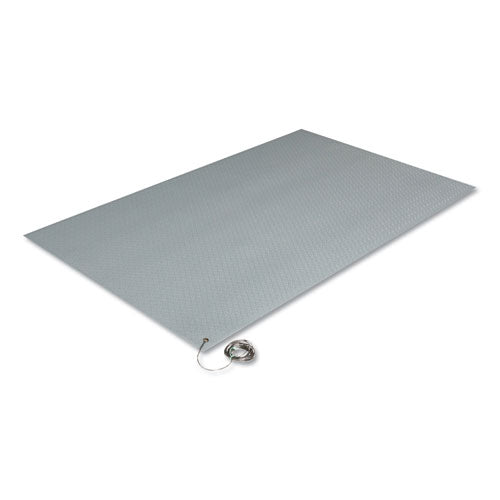 Antistatic Comfort-king Mat, Sponge, 24 X 60, Steel Gray