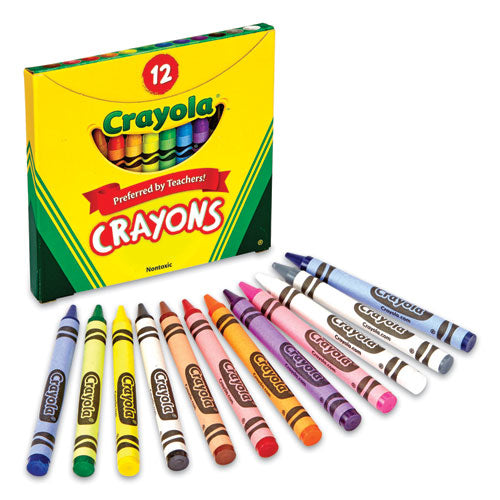 Classic Color Crayons, Tuck Box, Assorted, 12-box