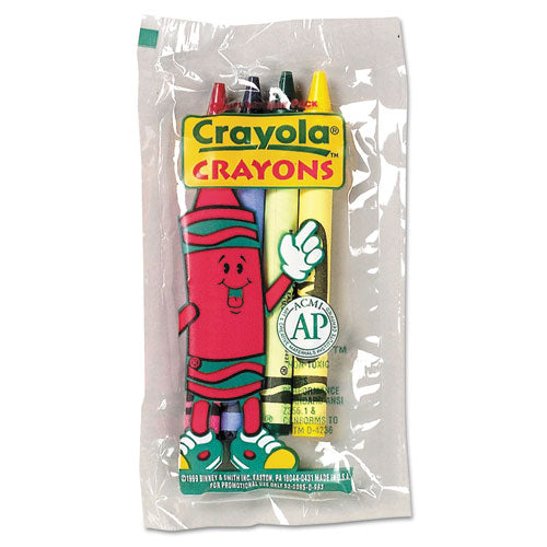 Classic Color Crayons In Cello Pack, 4 Colors, 4-pack, 360 Packs-carton