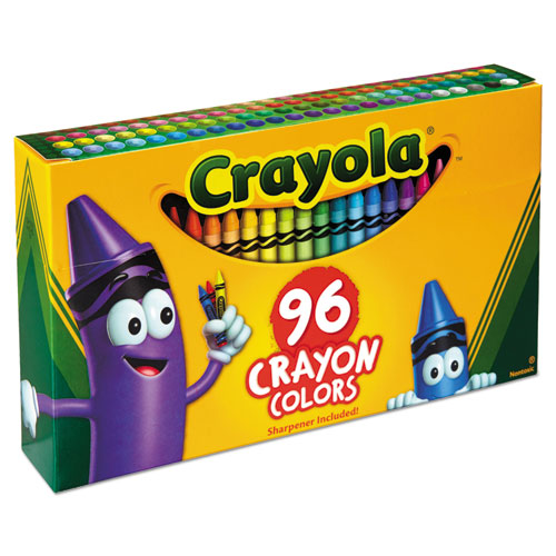 Classic Color Crayons In Flip-top Pack With Sharpener, 96 Colors