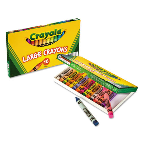 Large Crayons, 16 Colors-box
