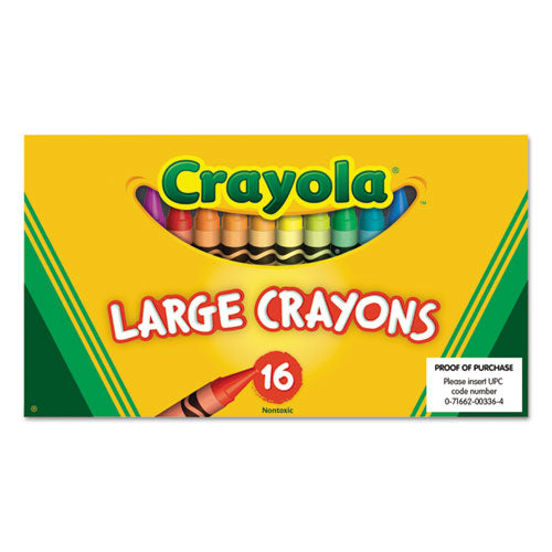 Large Crayons, 16 Colors-box