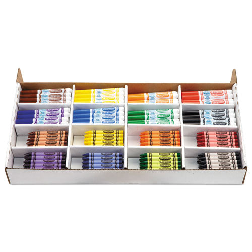 Classpack Crayons W-markers, 8 Colors, 128 Each Crayons-markers, 256-box