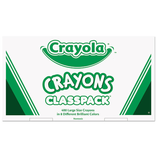 Classpack Large Size Crayons, 50 Each Of 8 Colors, 400-box