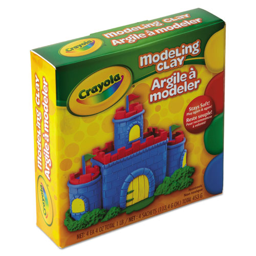 Modeling Clay Assortment, 1-4 Lb Each Blue-green-red-yellow, 1 Lb