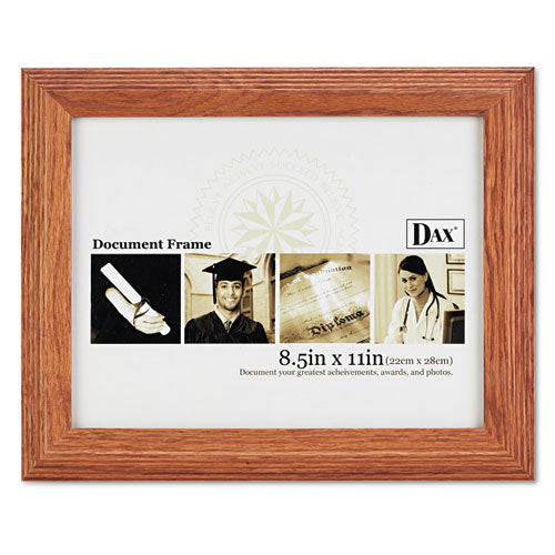 Document-certificate Frame, Wood, 8-1-2 X 11, Stepped Oak