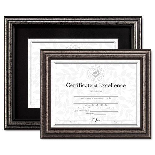 Document Frame, Desk-wall, Wood, 11 X 14, Antique Charcoal Brushed Finish