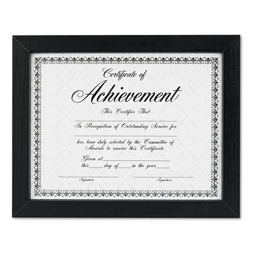 Document-certificate Frames, Wood, 8 1-2 X 11, Black, Set Of Two