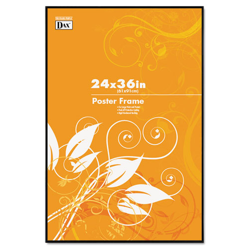 Coloredge Poster Frame, Clear Plastic Window, 24 X 36, Black