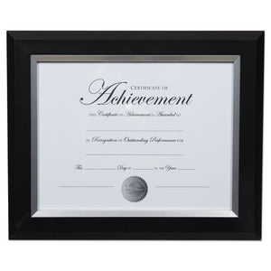 2-tone Document Frame, 8 1-2 X 11 Insert, Black-silver Frame