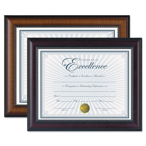 Prestige Document Frame, Rosewood-black, Gold Accents, Certificate, 8 1-2 X 11