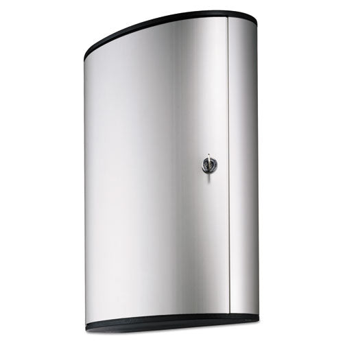 Locking Key Cabinet, 72-key, Brushed Aluminum, 11 3-4 X 4 5-8 X 15 3-4